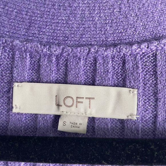 Loft Ribbed Purple Cardigan - Picture 4 of 8
